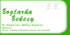 boglarka bekesy business card